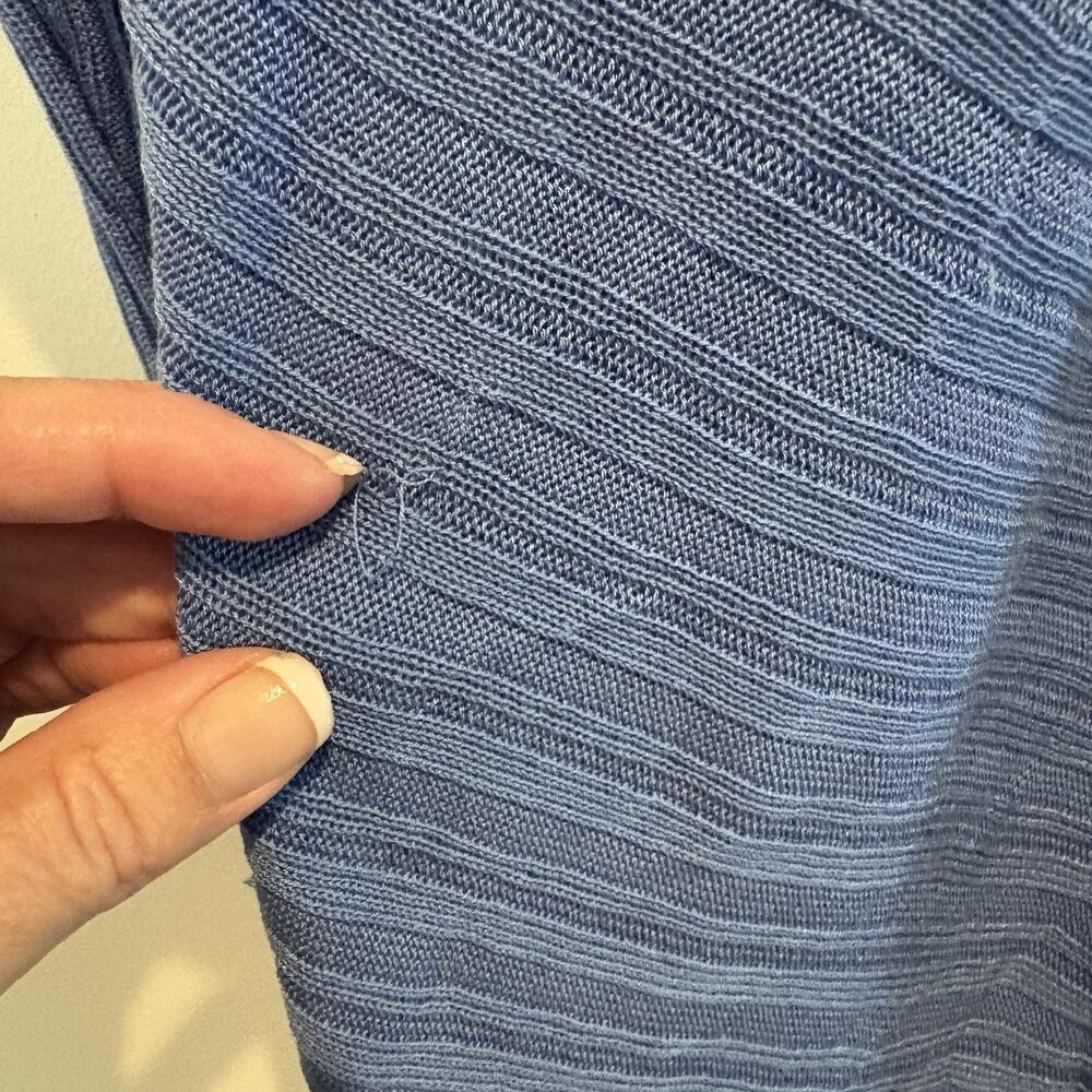 Eileen Fisher‎ Open Front Cardigan Women 1X Blue Tencel Lagenlook Boho READ - Picture 14 of 15